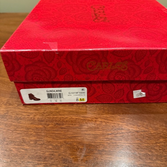 Brand new Carlos Santana Womens Glinda Wine Ankle Bootie Sz 8m - Picture 6 of 7